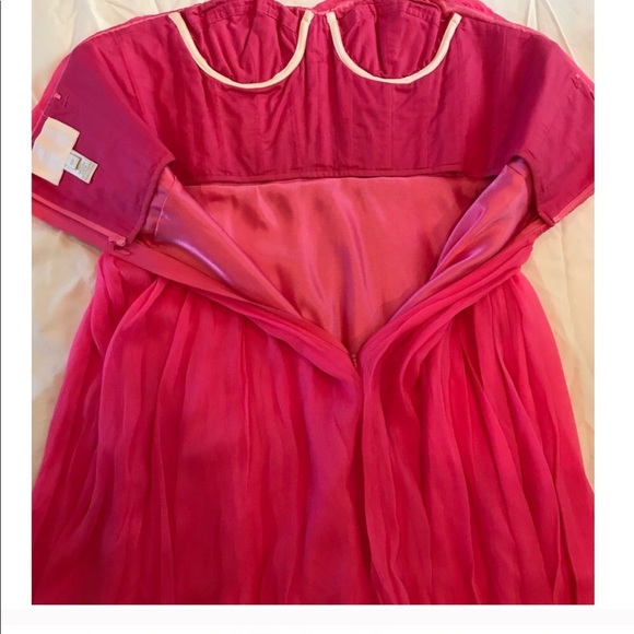 💕JCrew silk chiffon long gown in pink - Picture 5 of 7